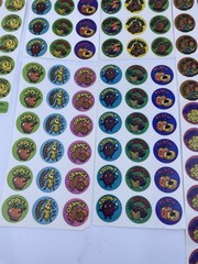 Vintage Stickers Scratch N Sniff Gordy Pine Popcorn Coconut 104 Stickers