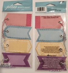 Lot of 6 packs JOLEE’S Boutique Colorful TAGS with Twine