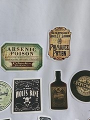 Lot Of Halloween Potion Bottle Label Stickers Journal Collage Apothacary Book