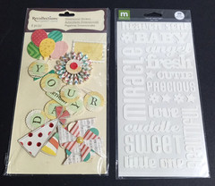 Scrapbooking Sticker Lot of 4 Packages Baby Birthday Boys Room Dimensional