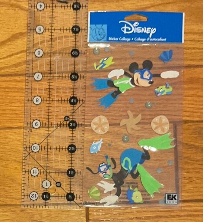 Disney~Jolee’s Boutique~Mickey Mouse & Goofy Swim Scrapbook Dimension Stickers