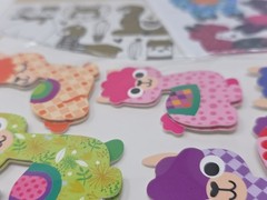 Crafters Square Llama Pop Up Stickers, Rub Ons, Iron Ons, Stamps, Lot Of 4