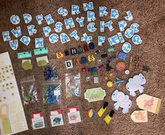 Scrapbook Huge Lot 139 Pieces Assorted Themes Big Mix Craft Scrapbooking