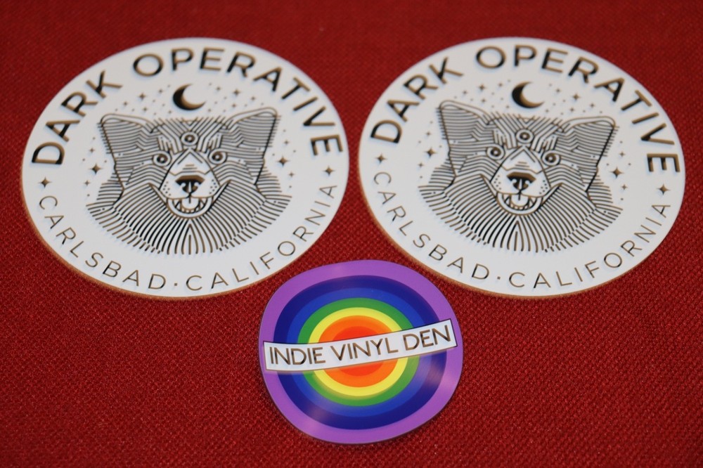 Lot of 2 STICKERS + Fridge Magnet NEW Sticker Bundle Dark Operative & Indie Den