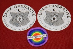 Lot of 2 STICKERS + Fridge Magnet NEW Sticker Bundle Dark Operative & Indie Den
