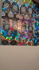 Vintage Stickers Early Sandylion ?? Prism Dolphins Fish Starfish Large Sheet