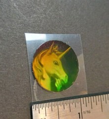 Vintage Stickers 3D Holographic Unicorn Sticker Mod VTG RARE Laser Polaroid