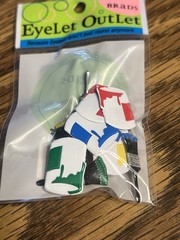 Eyelet Outlet Shape Brads 12/Pkg Paint Mates Paint Cans Brushes