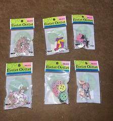Eyelet Outlet Brads Lot of Girls Baby NEW 6 packs Card Making Scrapbooking