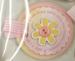 Newborn Baby Dimensional Chipboard Stickers Girl & Boy Pastel Crafts Lot of 2