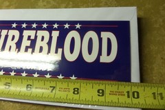  10″ x 3″ Pureblood Bumper Sticker 4 mil Laminated Polypropylene Waterproof