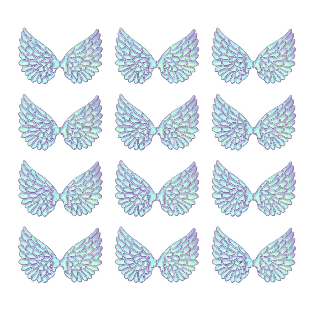 12Pcs Angel Wings for Crafts, Purple Angel Wings Wings(3.4 Inch)