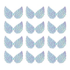 12Pcs Angel Wings for Crafts, Purple Angel Wings Wings(3.4 Inch)