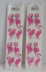 (2) VINTAGE 90’s Frances Meyer Bird Flamingo Stickers NIP