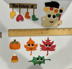 The Colors of Fall Scrapbook Title and Accessories Paper Pierced Die Cut