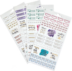 Planner Sticker Pack of 4 Sticker Sheets for Planners, Journaling and Crafting –