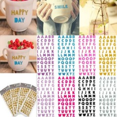 55pcs Letter A-Z Alphabet Glitter Self Adhesive Crystals Stickers Stick On DIY