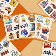 100Pcs Australia Stickers for Luggage, Water Bottle – Australian Stickers and De