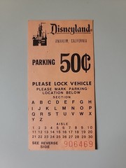 Excellent Condition Vintage Disneyland Parking Stub 1960’s-1970’s 🔥🔥