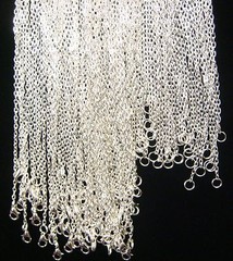 20 24″ Silver Plated Cable Chain Necklaces