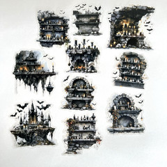 Halloween Witch’s Apothecary Stickers Junk Journaling Collage Scrapbooking Cards