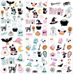 26 Sheets Halloween Stickers Crafts – 520Pcs Pumpkin Spider Skeleton Ghost Witch
