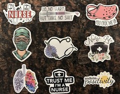 Nurse Sticker Decal Pack Of 15 Stickers RN Nurse Gift Idea