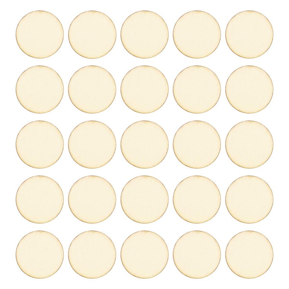 100 Pcs Unfinished Wood Circles 1.25 Inches Small Round Wooden Discs Wood Pie…