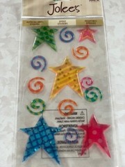 JOLEE’S BOUTIQUE STARS SOFT ACRYLIC STARS MULTI-COLOR SWIRLS AND STARS