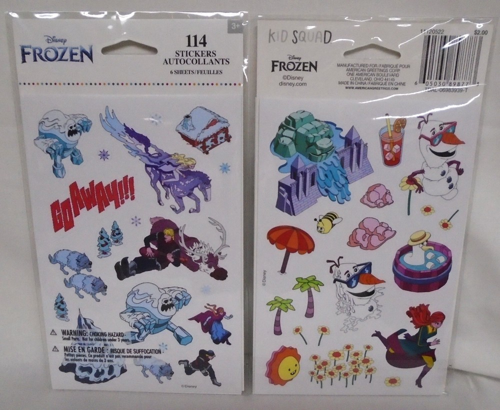 American Greeting Stickers Disney Frozen Elsa Anna Marshmallow Kristoff Olaf