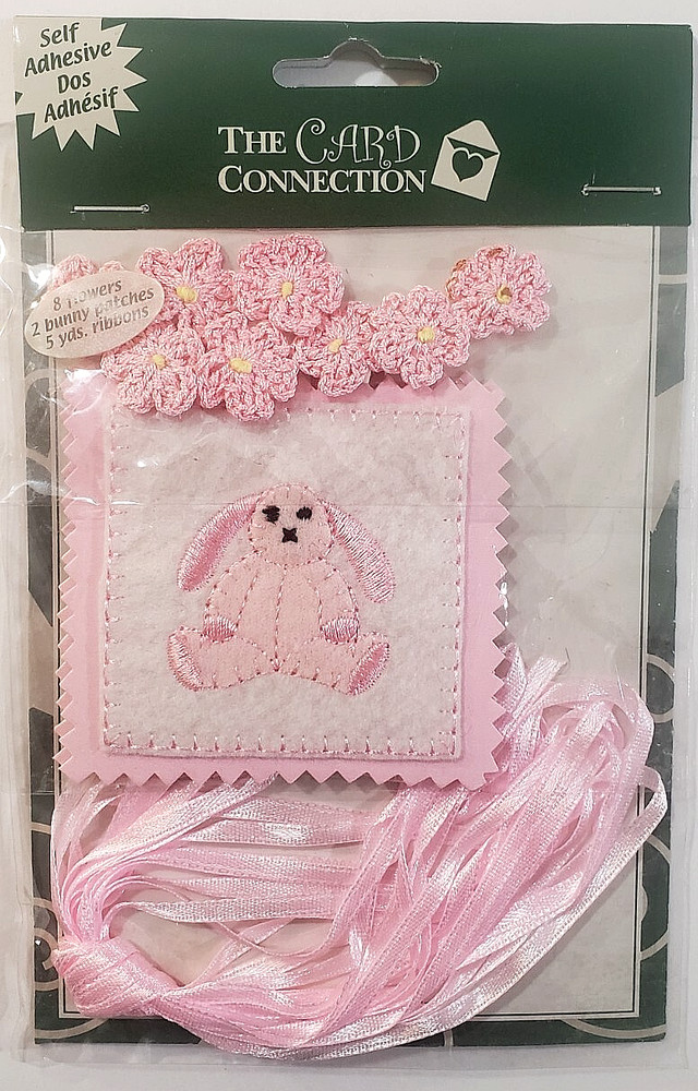 The Card Connection Embellishments – BUNNY PATCHES, FLOWERS & RIBBON