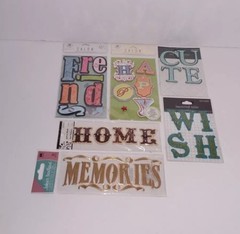 Scrapbook Word Embellishments Lot Friends Wish Cute And More 6 Packs Sealed