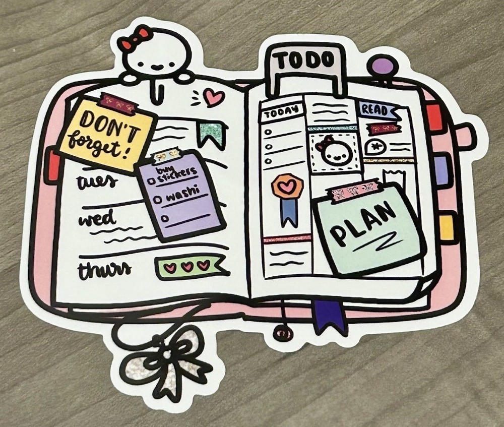 NEW Once More With Love ❤️ “To Do, Don’t Forget” Planner Vinyl Sticker OMWL