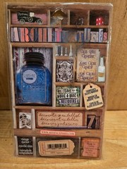 7 Gypsies Architextures Dimensional Sticker Tarnish Silver Hand Mirror-NIP