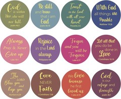 600 Pcs Gold Foil Bible Verse Stickers,24 Styles Christian Stickers Scripture St