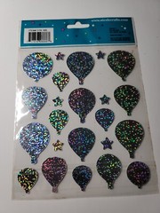 Nicole Quality Value Stickers One Sheet STK165 Prismatic Balloon Hot Air Balloon