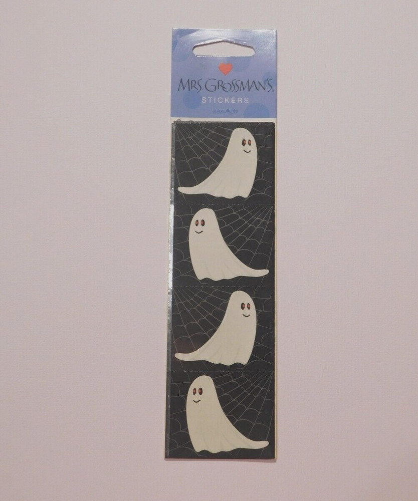 Mrs. Grossman’s Lot 3 Strips Brand New Package ~Little Ghost~ Stickers RARE HTF