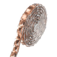 0.39 Inch x 1 Yard Crystal Rhinestone Sticker Ribbon Champagne