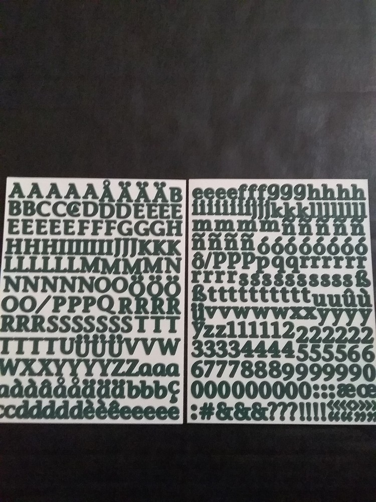 Creative Memories – Mini ABC/123 – Green Classy Stickers – One Sheet