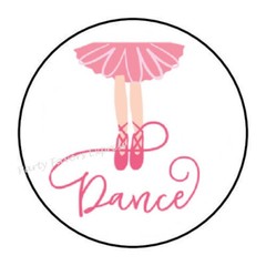 DANCE BALLERINA BALLET ENVELOPE SEALS LABELS STICKERS PARTY FAVORS