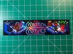 Crystal Castles Arcade Marquee 1.35×5.75” Sticker Decal Holographic Glossy Vinyl