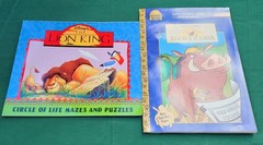 2 Vintage Disney The Lion King Rare Mix Activity Puzzle Mazes Books Never Used
