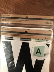 Recollection Craft Removable Monogram letters Stickers LOT 26 Pkgs Gold NEW DIY