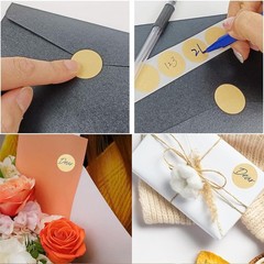 1000PCS Kraft Circle Stickers Dot Stickers, 1 Inch Round Blank Garage Sale Pr…