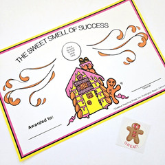 Vintage CTP 1977 Award Certificate and Scratch & Sniff Sticker GINGERBREAD Scent
