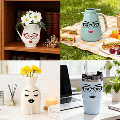 Face Stickers for Crafts,7 Sheets Make a Face Sticker for Pots Flower Stickers