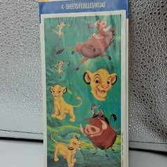 Disney Sticker Lot Mickey Snow White Dwarfs Lion King Simba 6 Packs