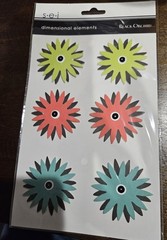 sei dimensional flowers black orchids 6pcs New