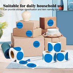 2 Inch Round Adhesive Color-Code Dot Stickers,4Rolls/2000 per Rolls dots Labe…