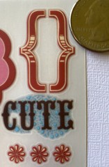 STARBURST CUTE Rub-On(3”x 6”)MME Girl•Flowers•Monogram•Darling•Teen •Garden•